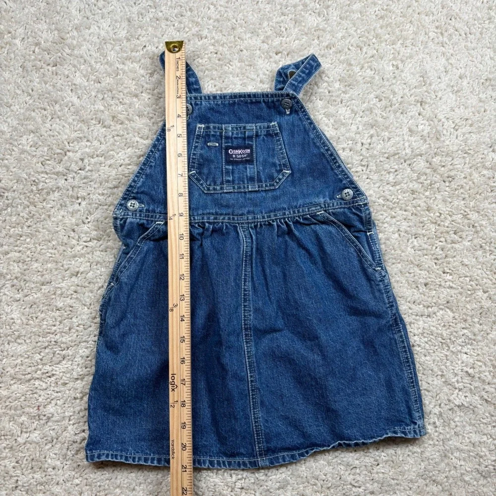 OshKosh‎ B'gosh Kids Denim Overalls Dress Classic Blue Jean Size 4